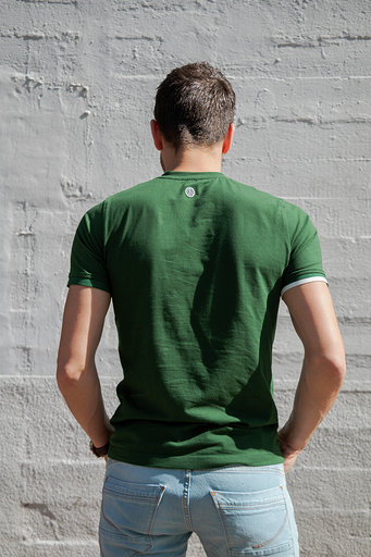 T-shirt groen achterkant