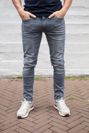 Stretch jeans grijs