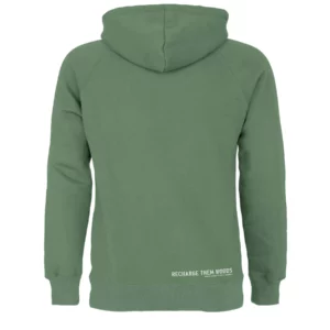 Okimono hoodie recharge groen achter