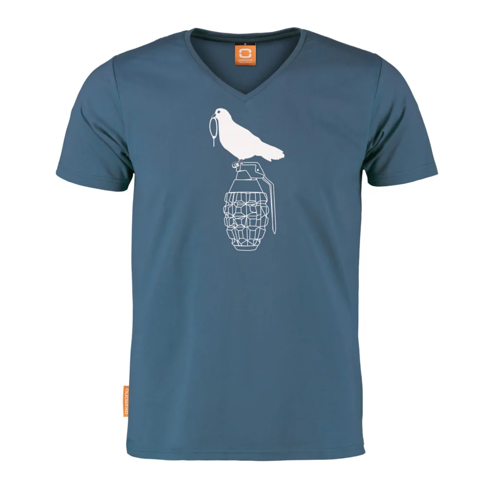 Okimono T-shirt Heren, Blauw, Bad Dove