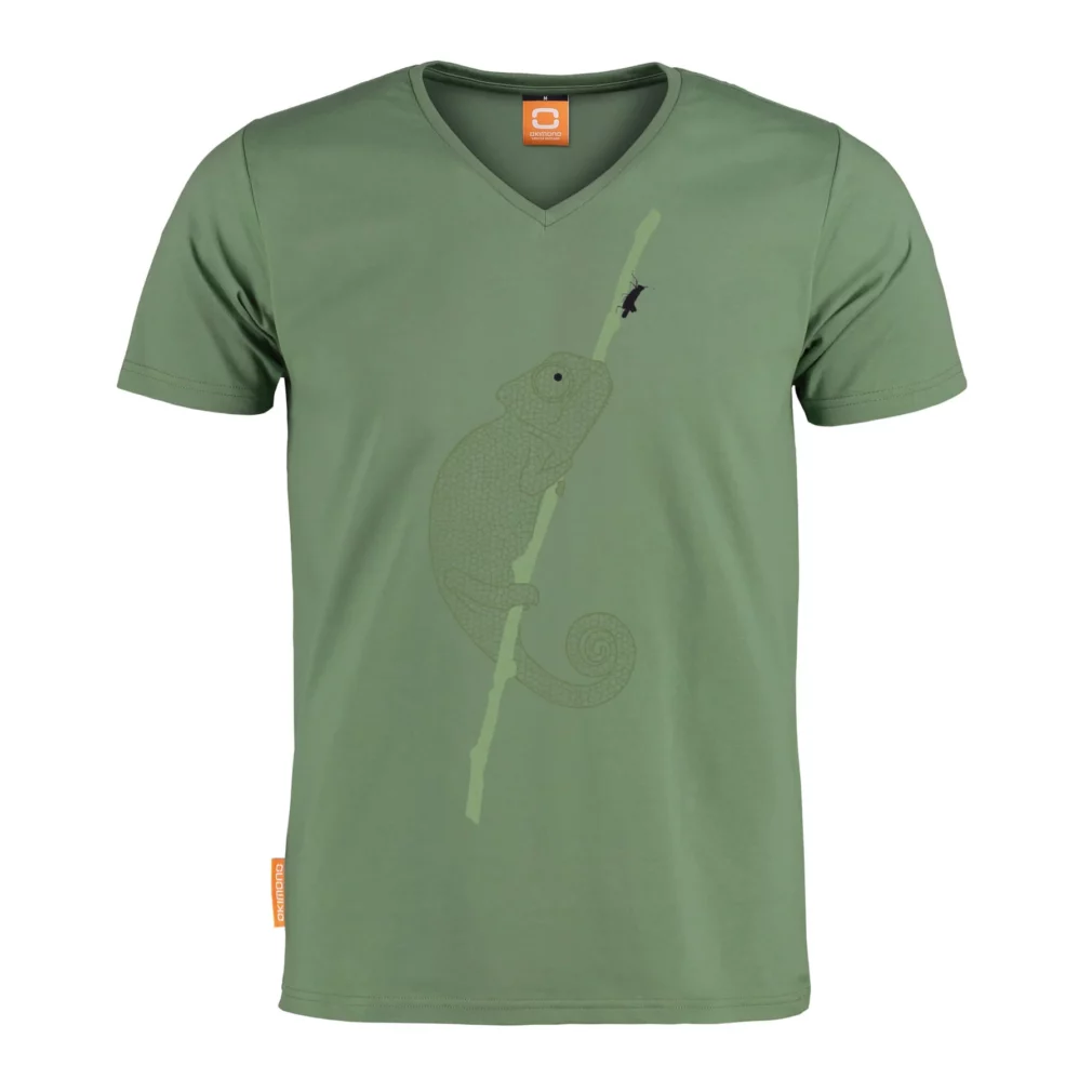 Okimono T-shirt Heren, Groen, Karma Chameleon