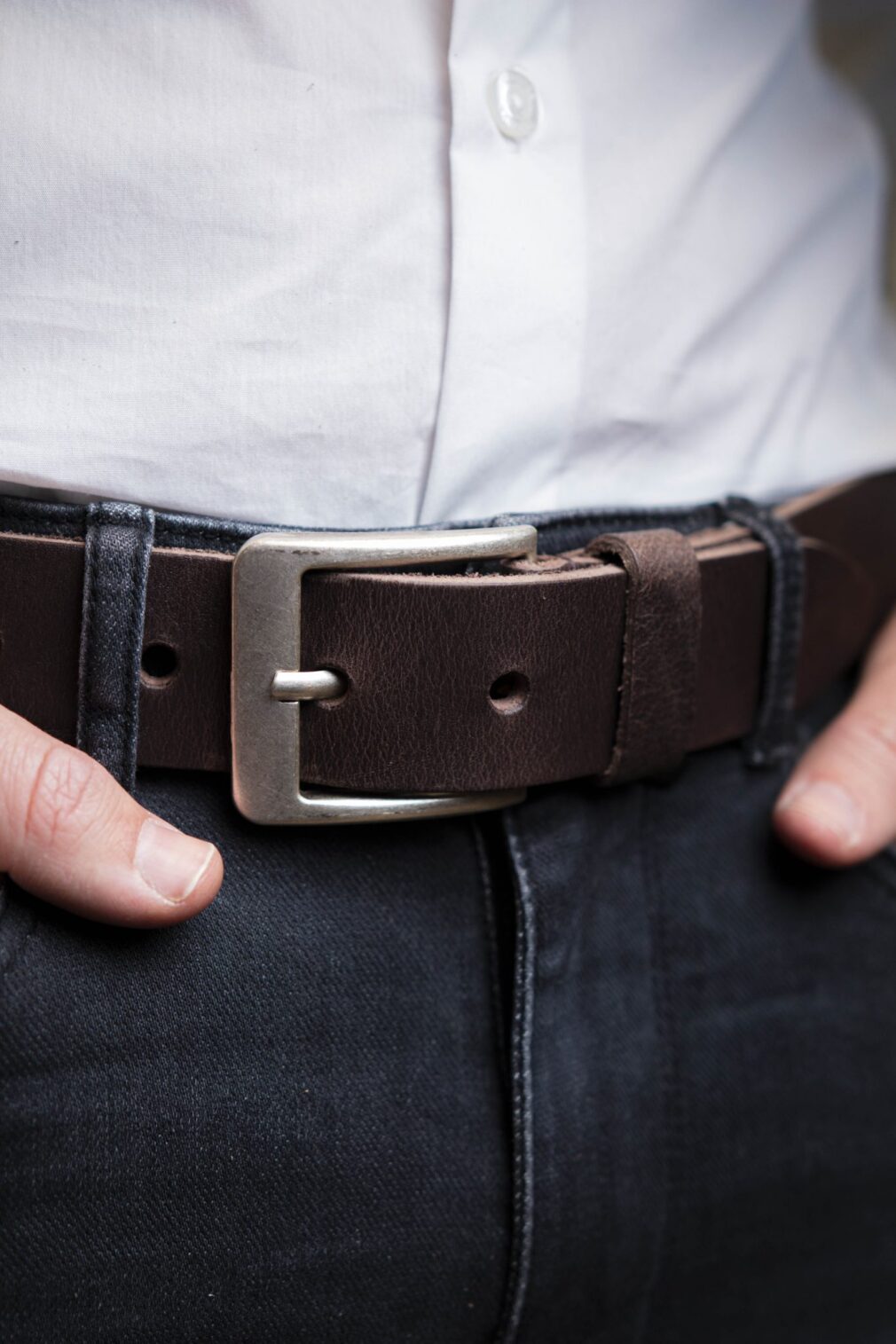 Lederen Riem Donkerbruin, Goede Kwaliteit