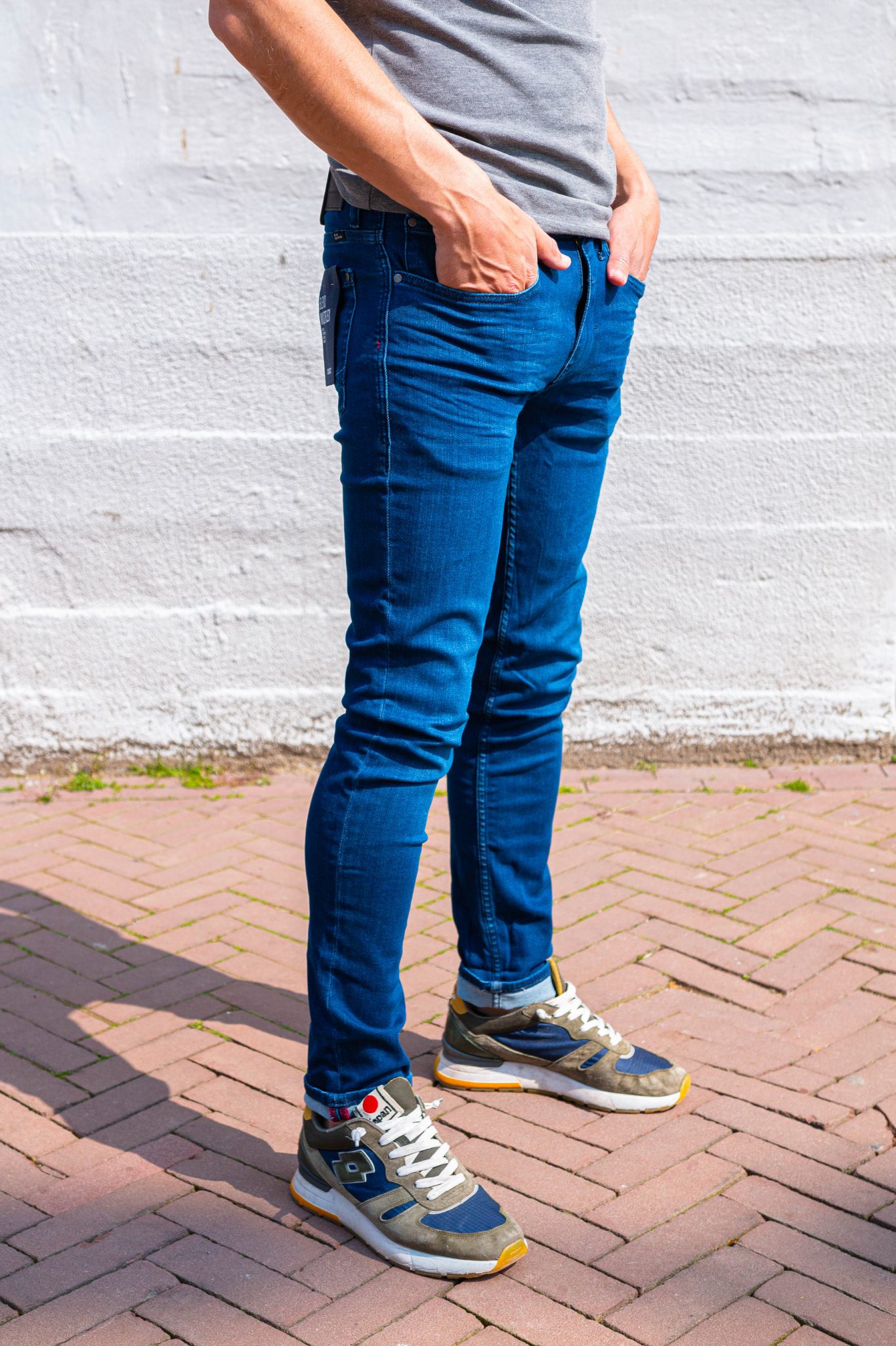 Super Stretch Jeans Midblue, Slim Fit, Zeer Comfortabel! - Afbeelding 2
