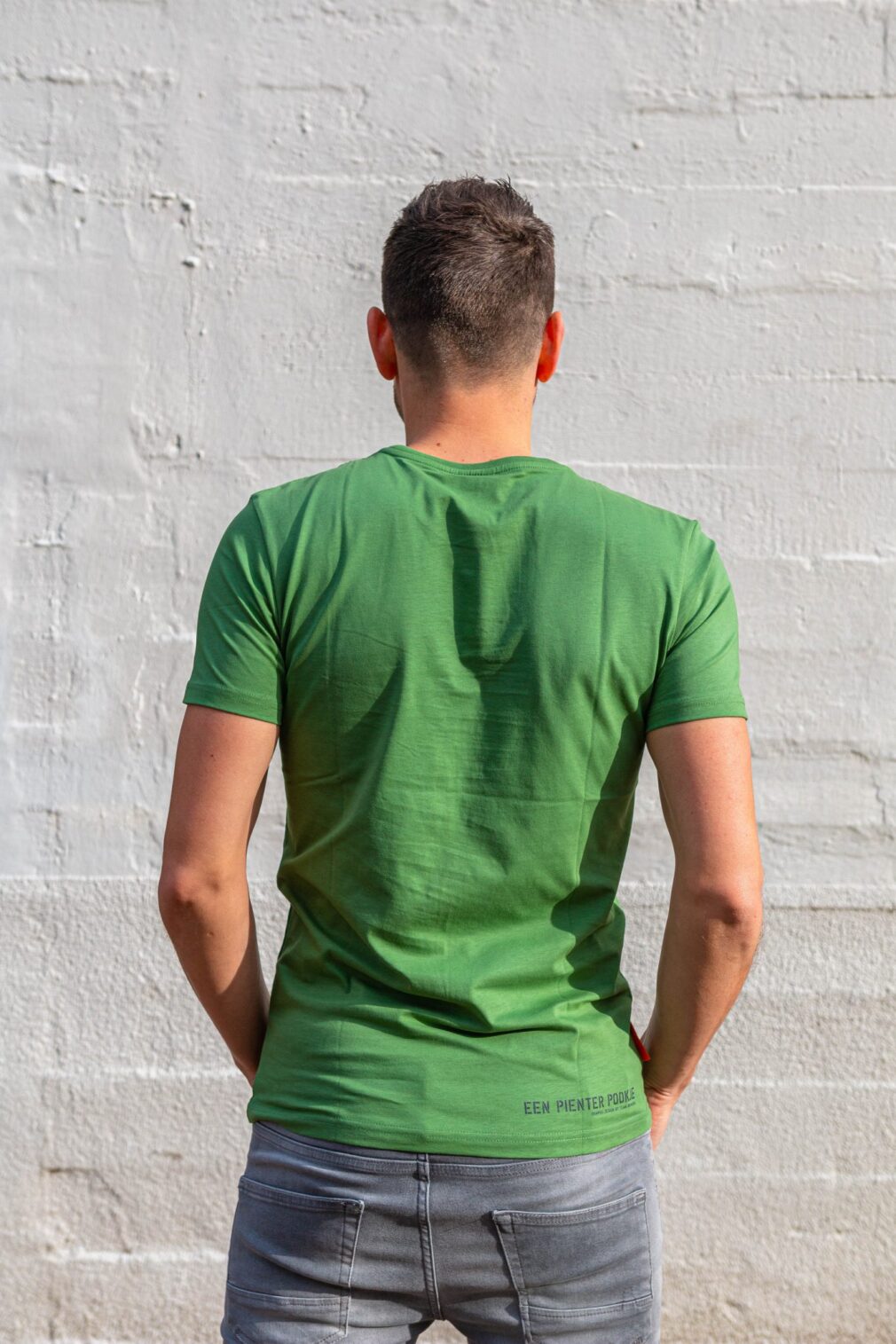 Okimono T-shirt Heren, Groen, Een Pienter Pookje