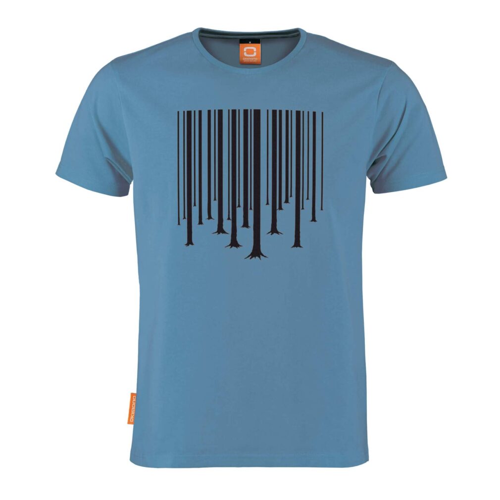 Okimono T-shirt Heren, Blauw, A Forest