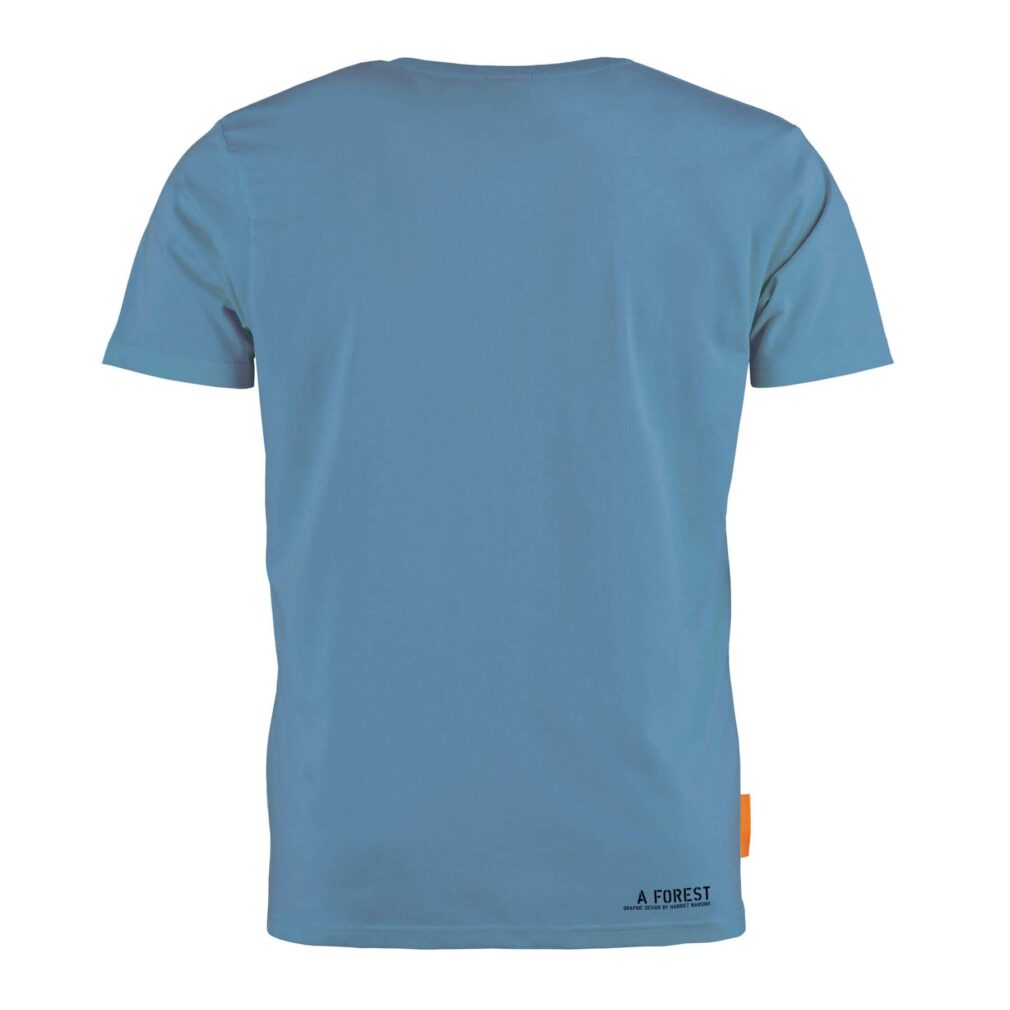 Okimono T-shirt Heren, Blauw, A Forest