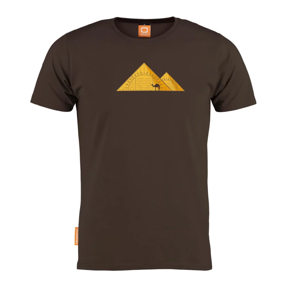 Okimono T-shirt Heren, Bruin, Cheopsdriehoek