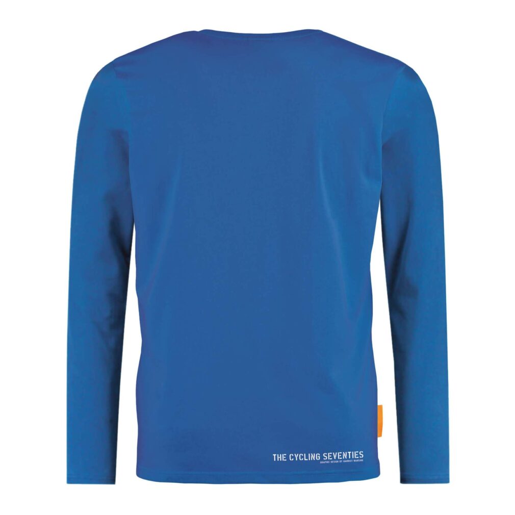 Okimono Longsleeve Heren, Kobaltblauw, Cycling Seventies