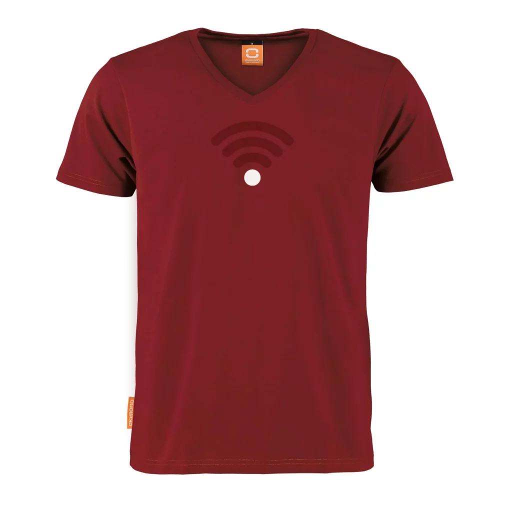 Okimono T-shirt Heren, Rood, De Wifi Is K#t Hier