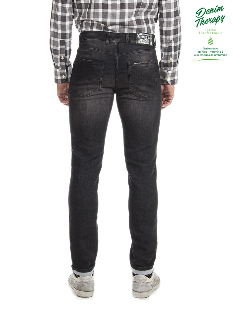 Jogging Jeans Zwart/Grijs Regular Fit, Paspoort-910 (Model 707)