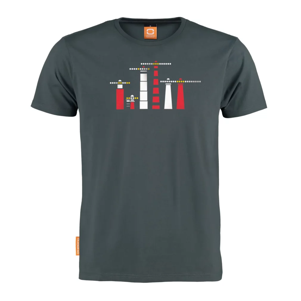 Okimono T-shirt Heren, Grijs, Lichtsignalen