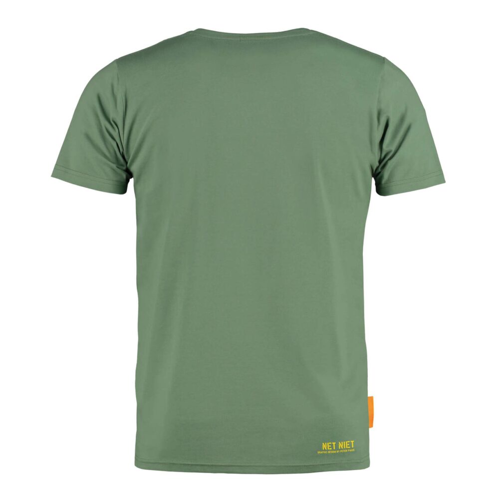 Okimono T-shirt Heren, Groen, Net Niet