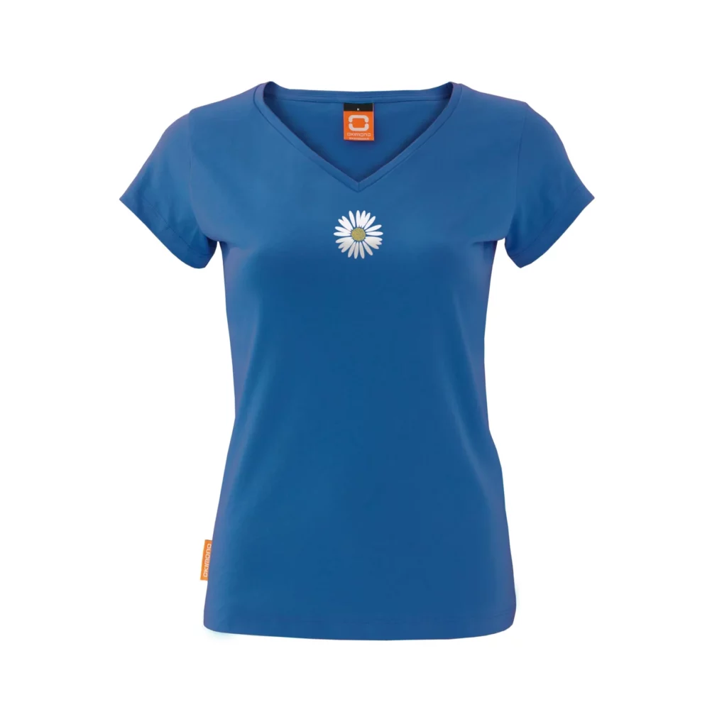Okimono T-shirt Dames Kobaltblauw, Bellis Perennis