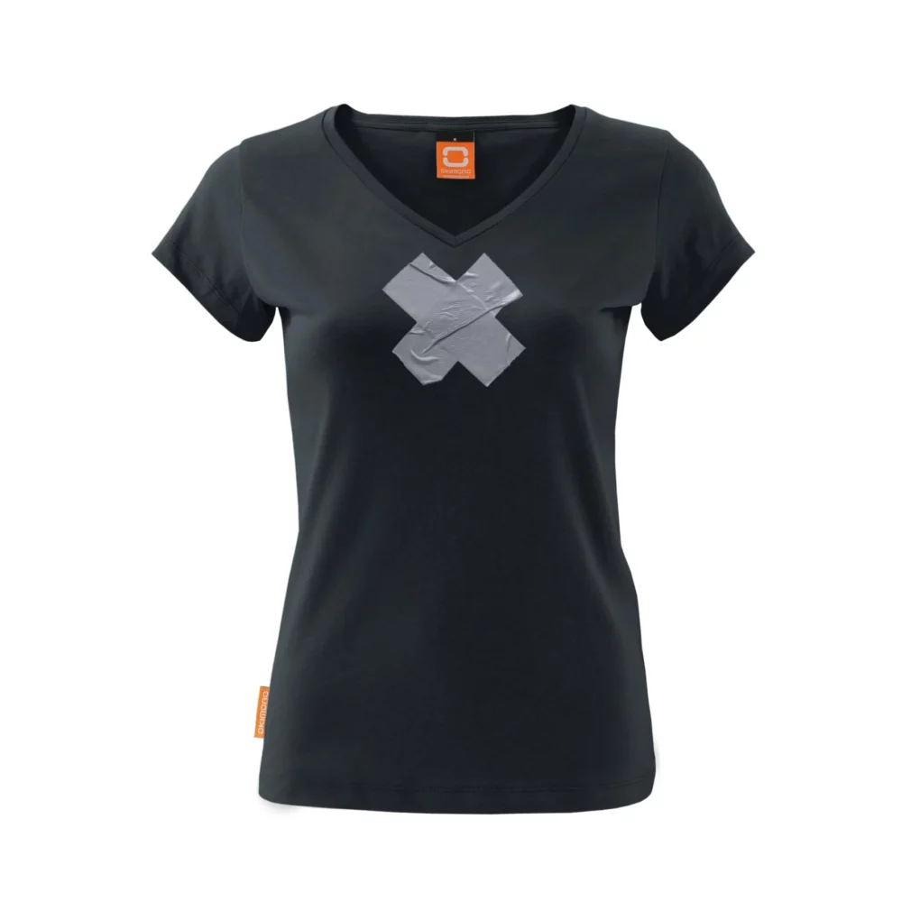 Okimono T-shirt Dames Zwart, Fixed