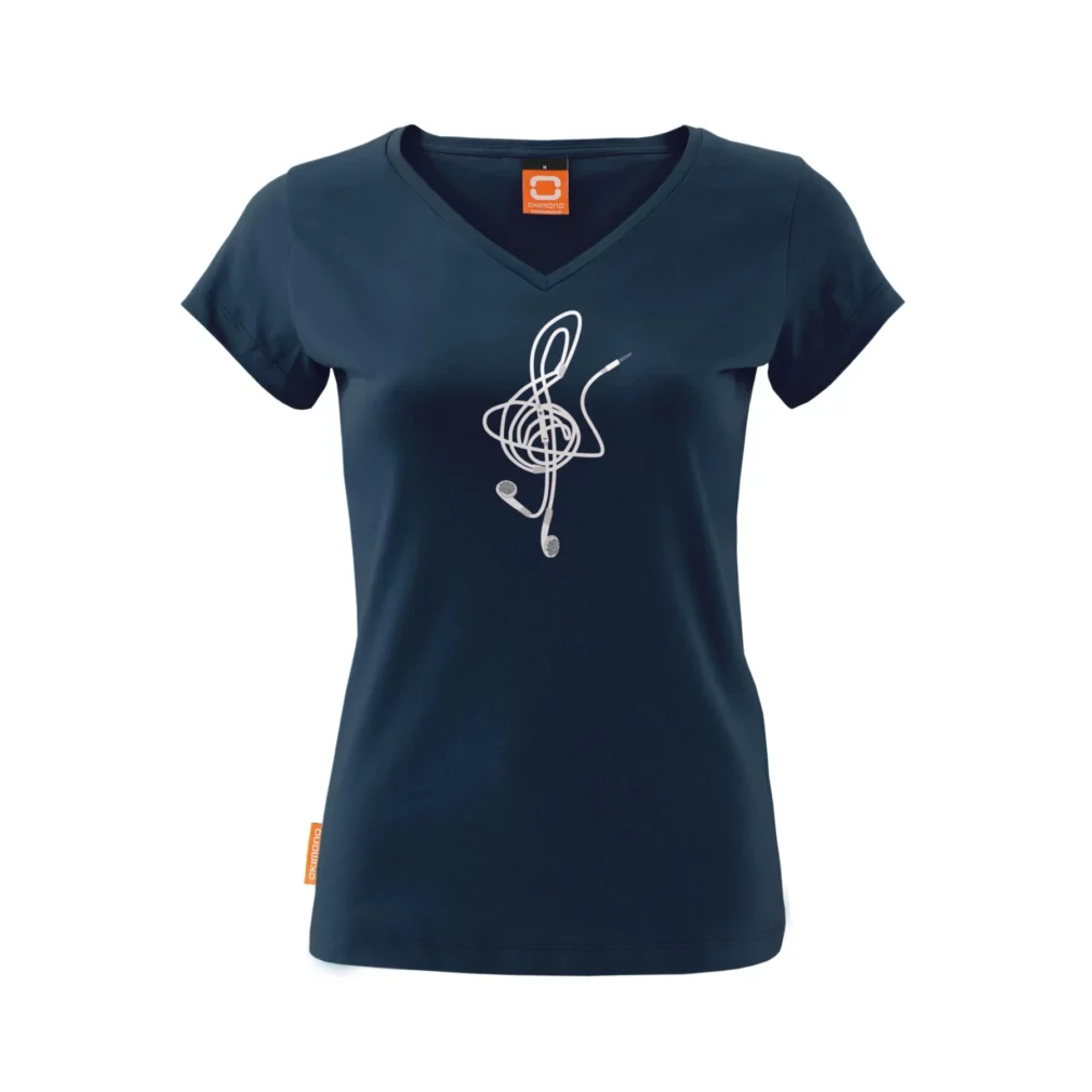 Okimono T-shirt Dames Donkerblauw, Lost In Music
