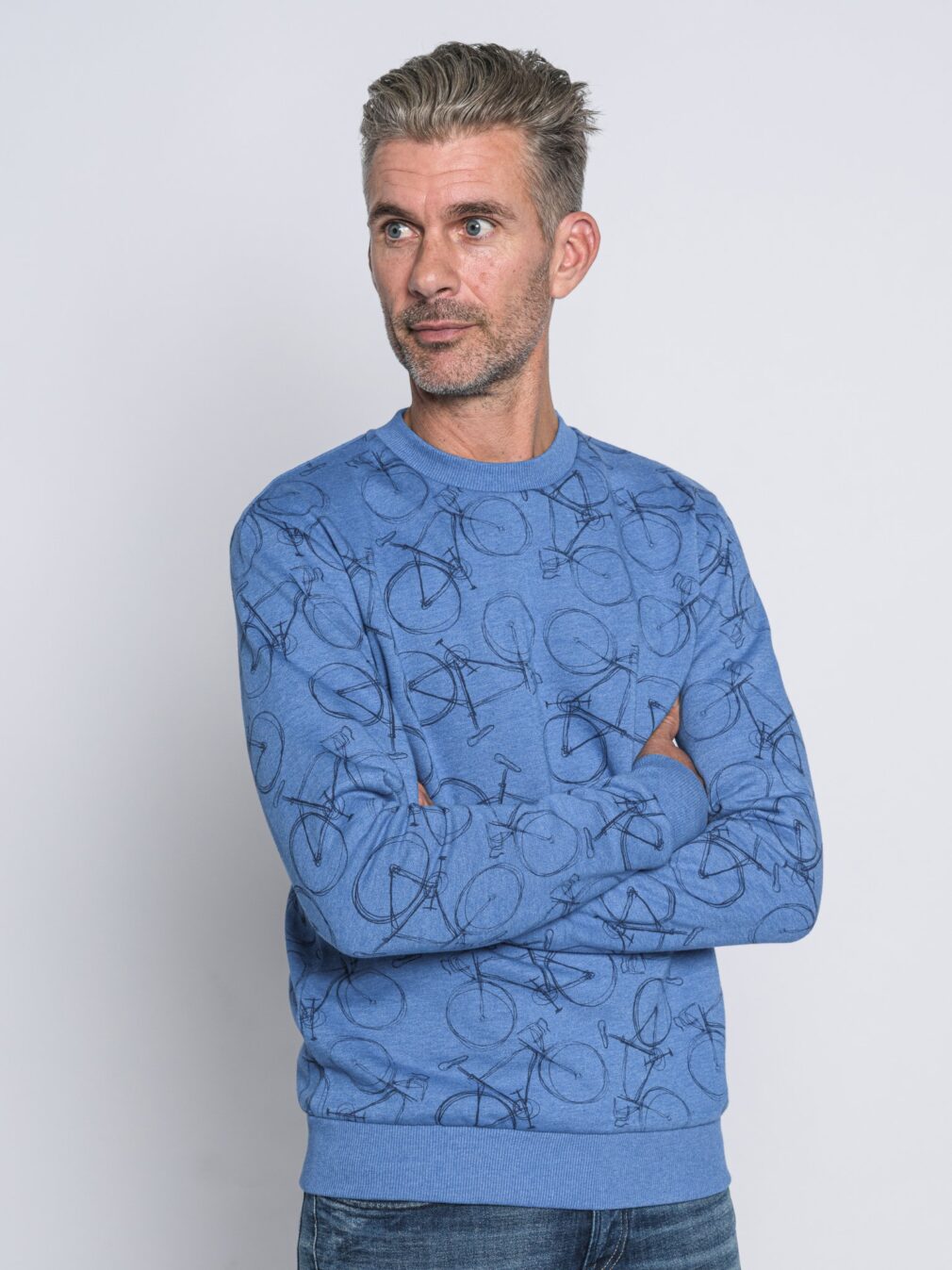 Bicyclette sweater blauw