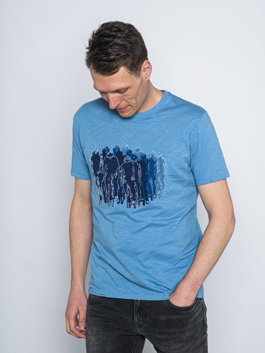 Le Patron T-shirt Blauw Tete De La Course