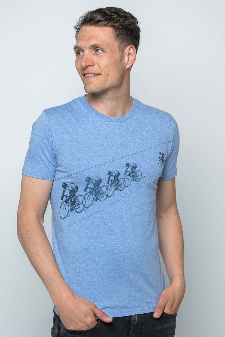 Le Patron T-shirt Blauw Poursuite
