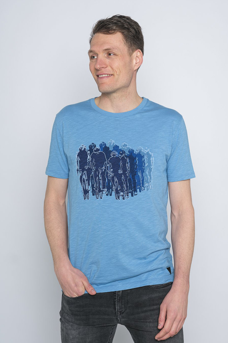 Le Patron T-shirt Blauw Tete De La Course