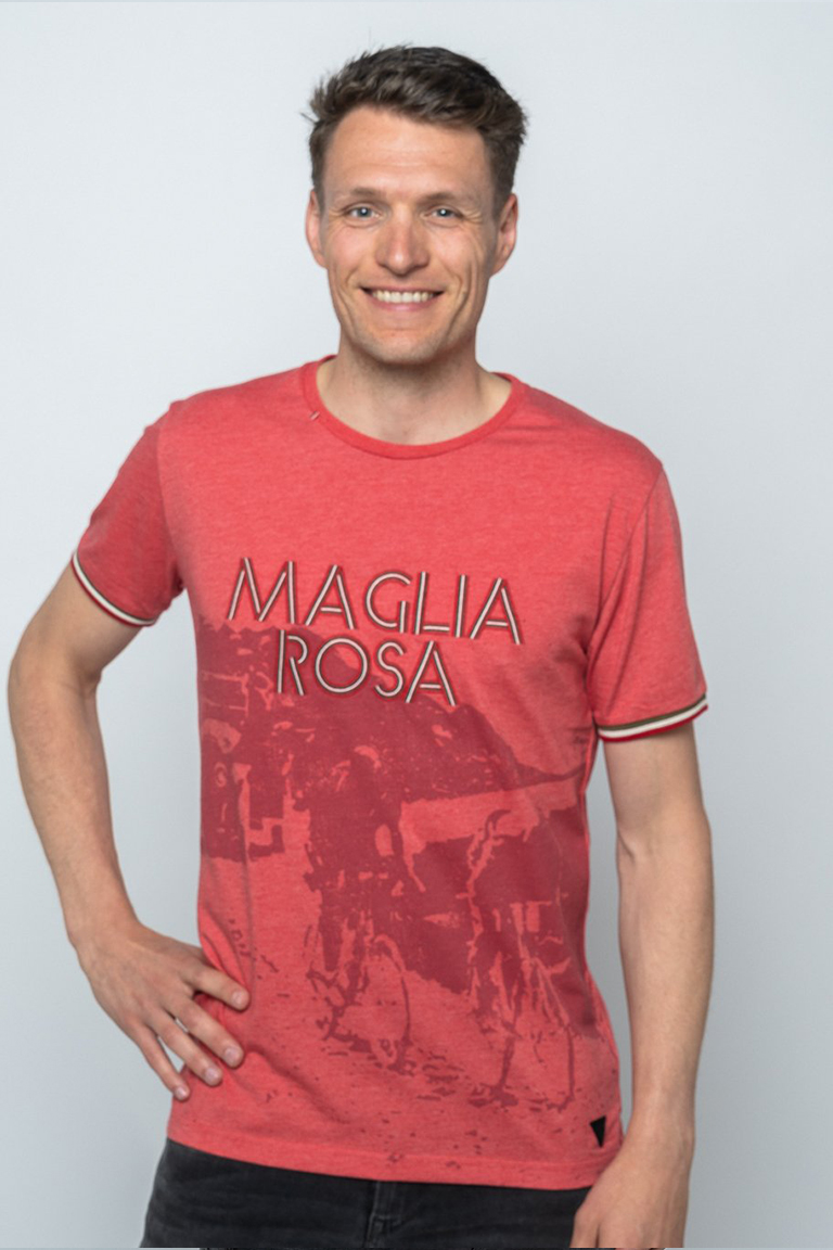 Le Patron T-shirt Maglia Rosa Nieuw Rood
