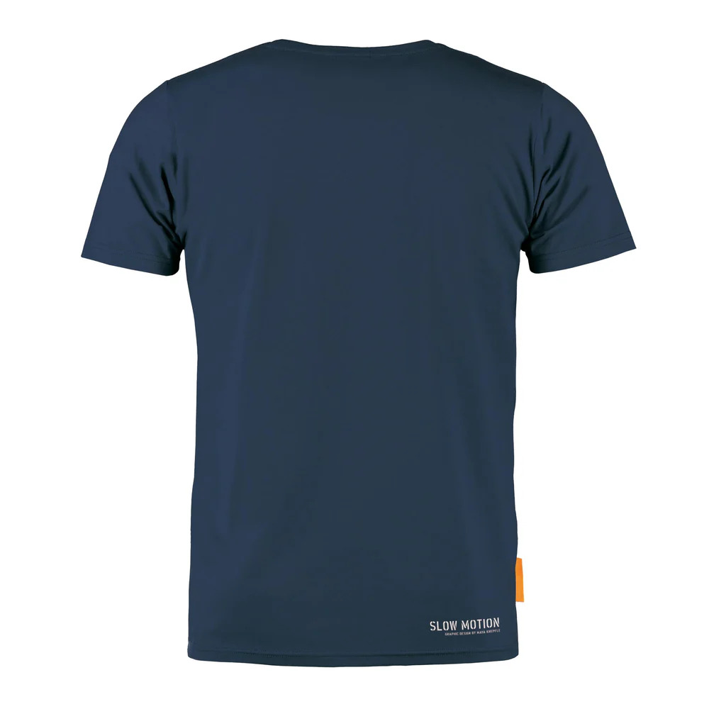 Okimono-T-Shirt, dunkelblau, Zeitlupe
