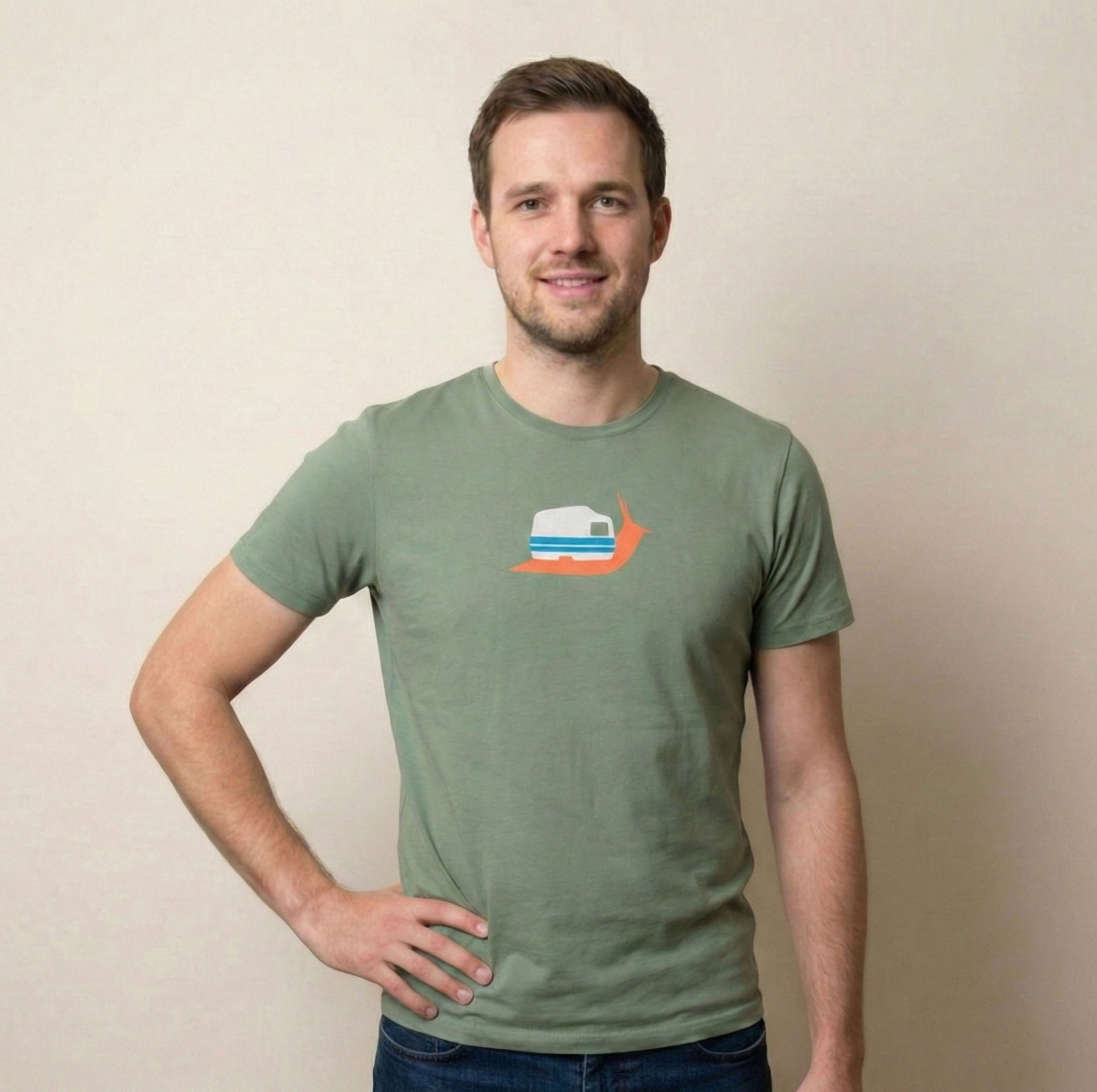 Okimono T-shirt Heren Slow Motion