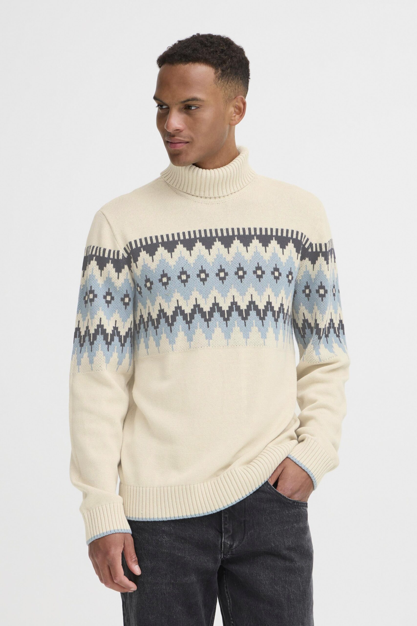 Blend Coltrui Beige Blauw Katoen Schipper