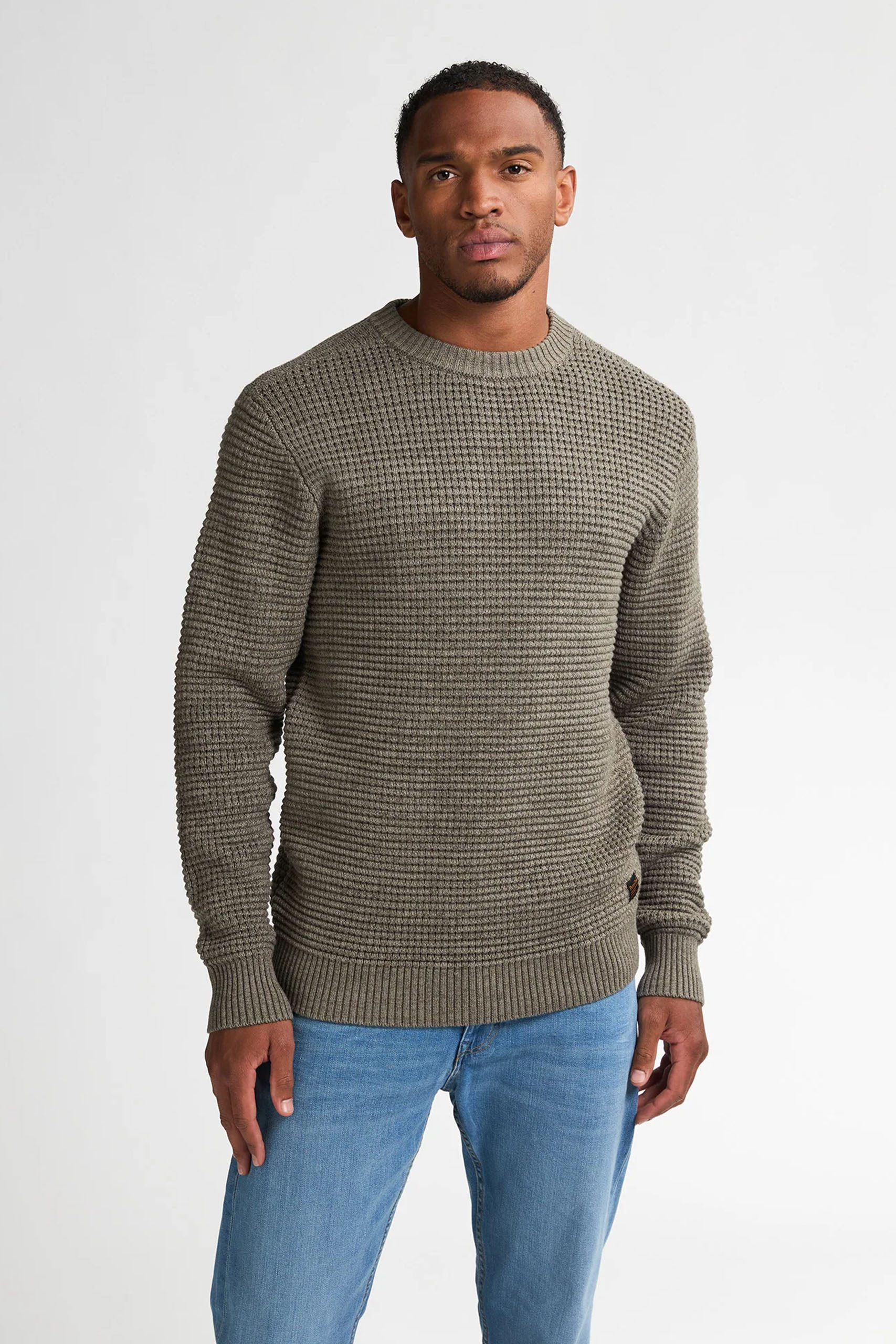 Petrol Sweater Katoen Olijfgroen
