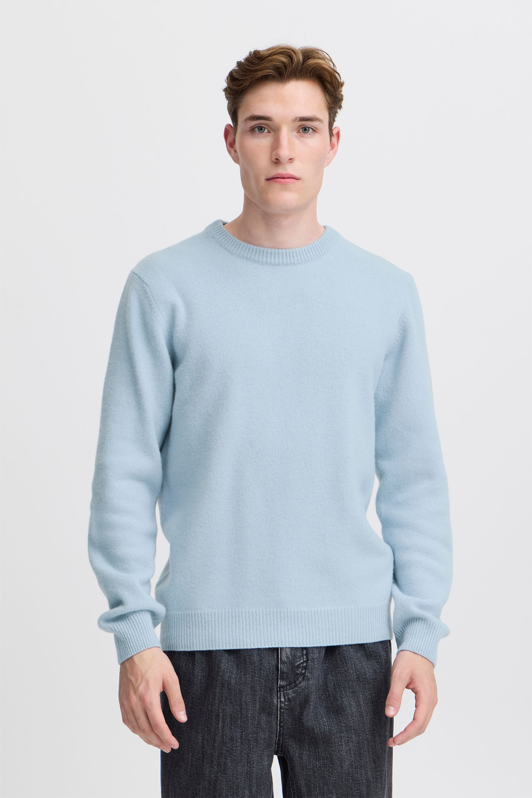 Casual Friday Sweater Wol Lichtblauw