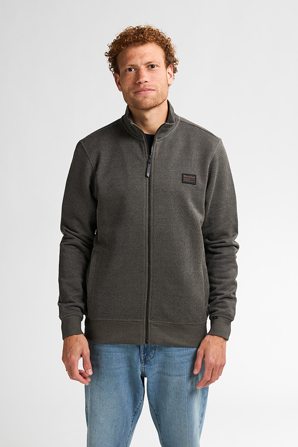 Petrol Vest Zonder Capuchon Ruis Bruin