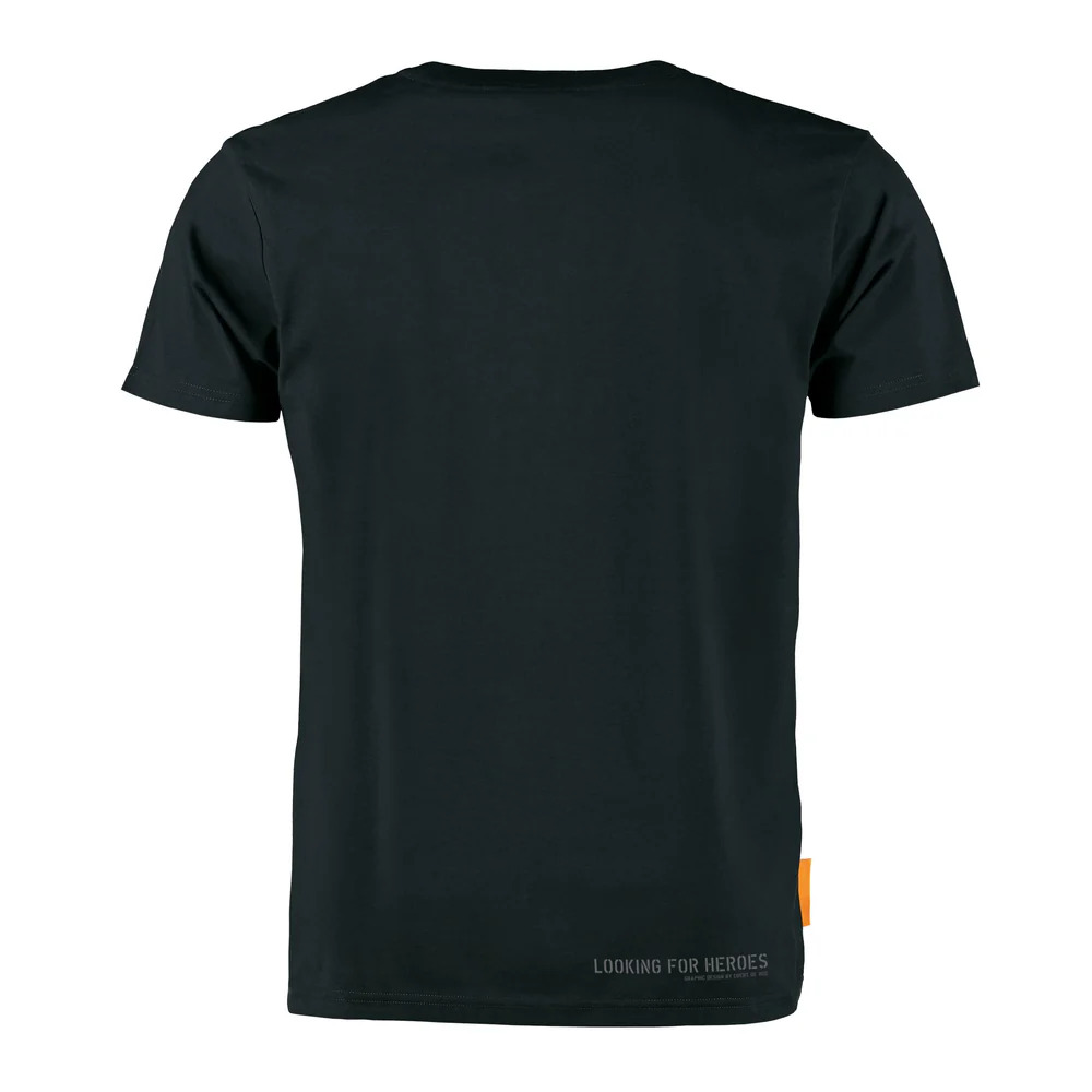 Okimono, Herren-T-Shirt, Schwarz, Looking For Heroes