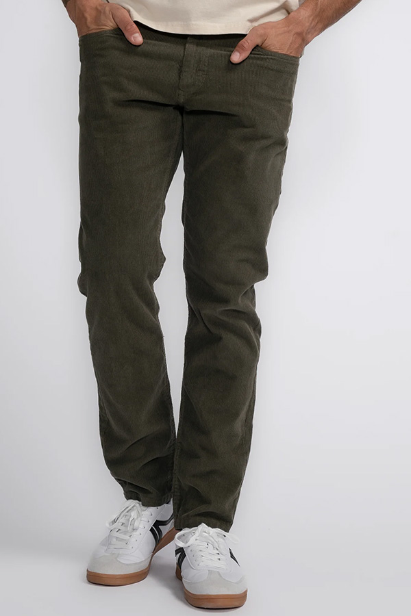Petrol Rib Jeans Army Green