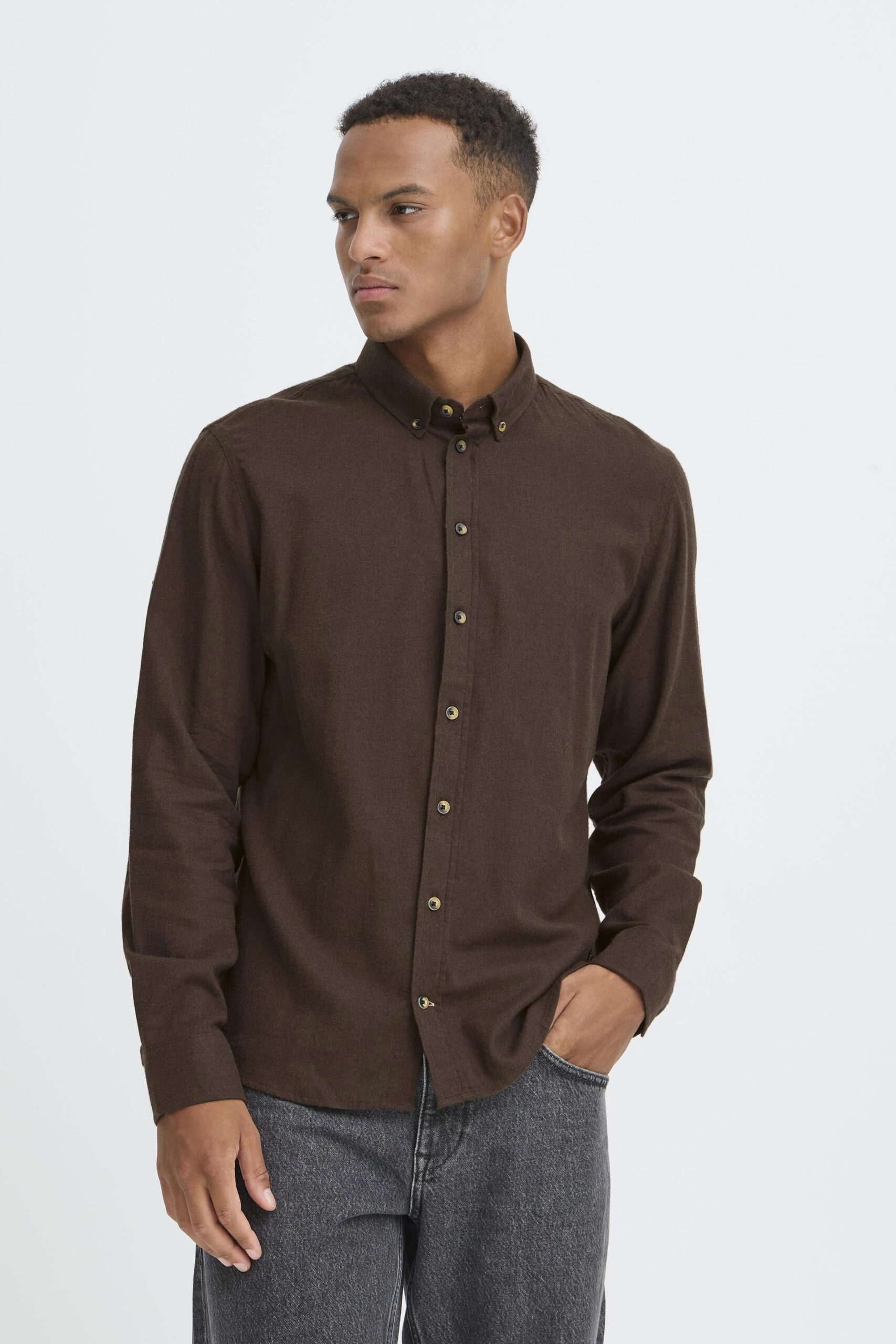 Blend Blouse Katoen Zacht Donkerbruin