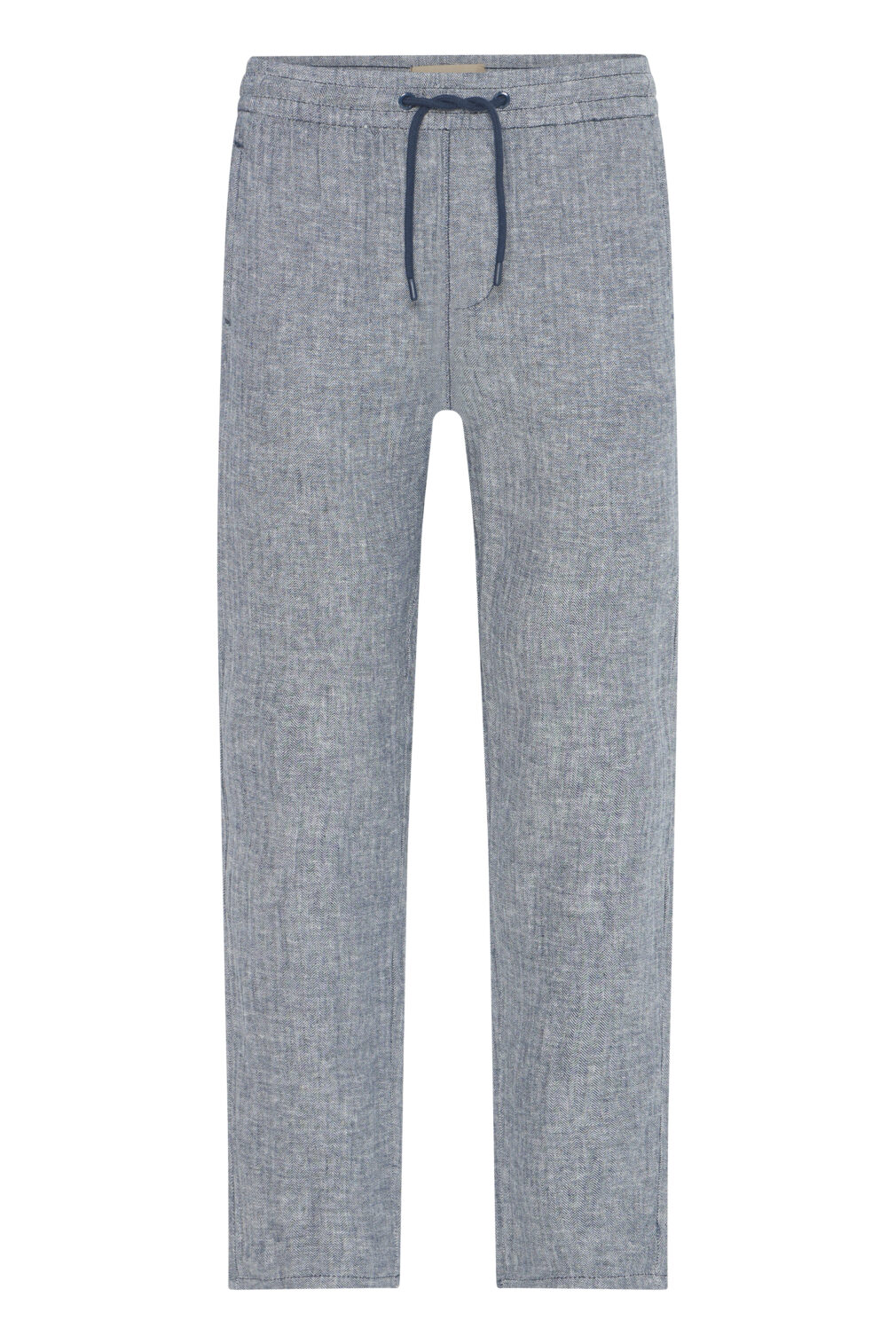 Blend Broek Linnen Katoen Blauw
