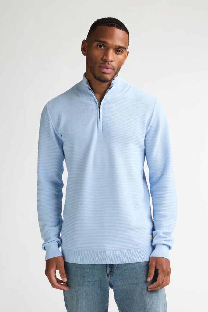 Petrol Knitwear Zipper Sky Blue 2026