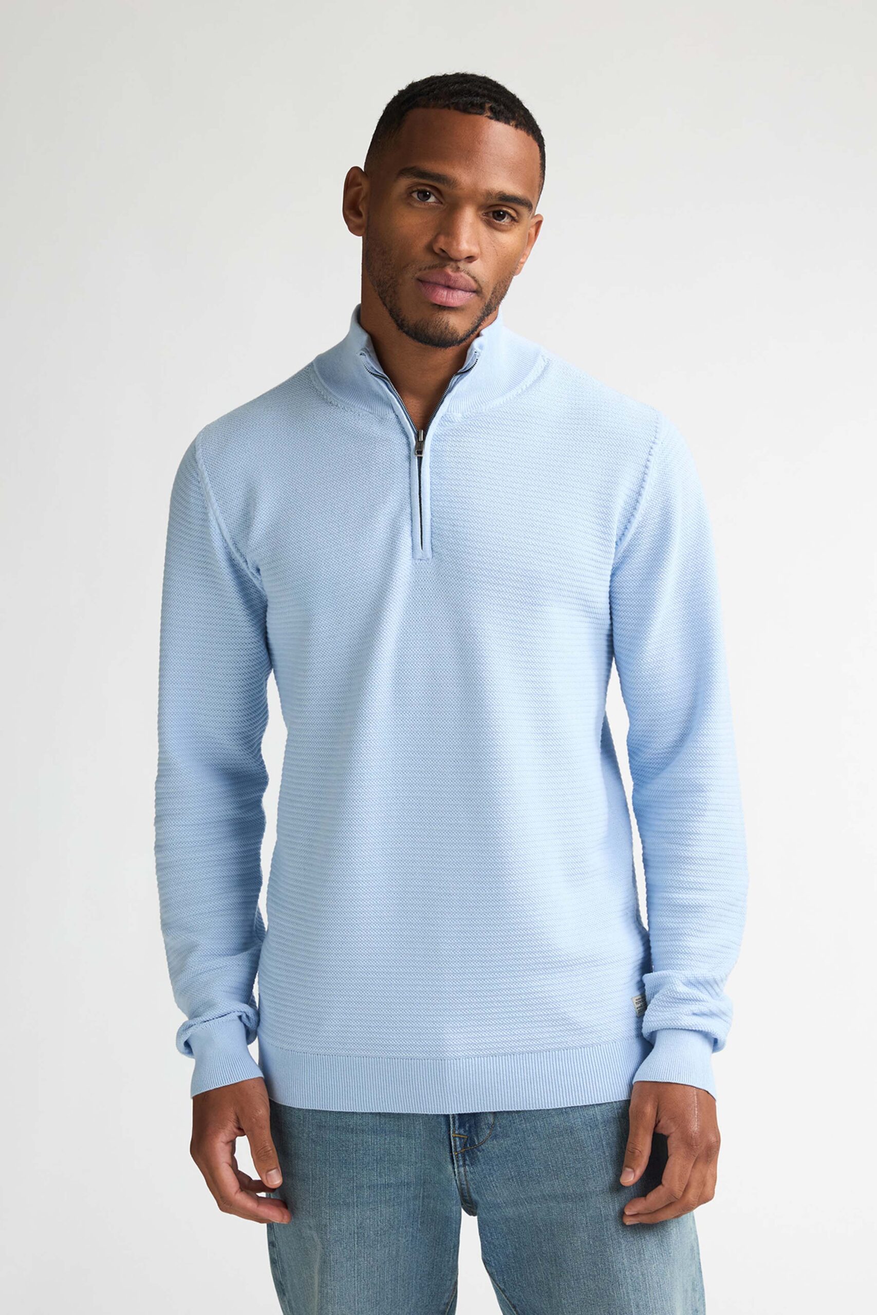 Petrol Knitwear Zipper Sky Blue 2026