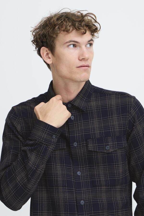 Casual Friday Overshirt Donkerblauw Ruit 2026