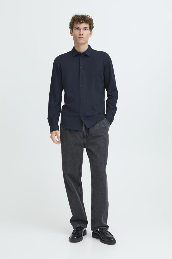 Casual Friday Blouse Superstretch Donkerblauw