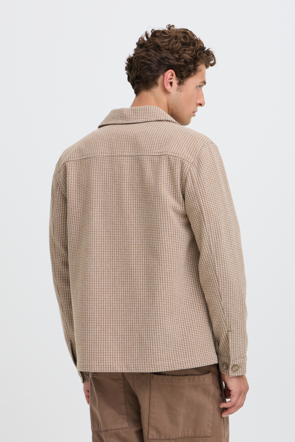 Casual Friday Overshirt Bruin Wit Geruit