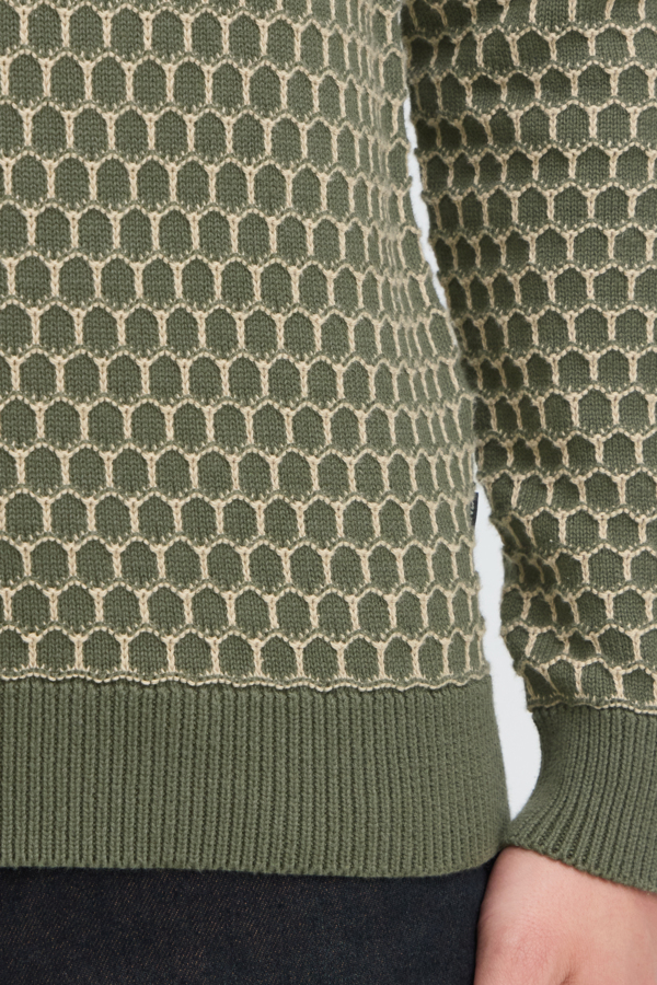 Blend Sweater Boogjes Motief Groen