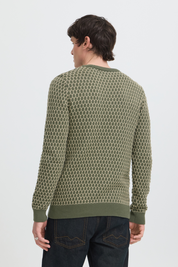 Blend Sweater Boogjes Motief Groen