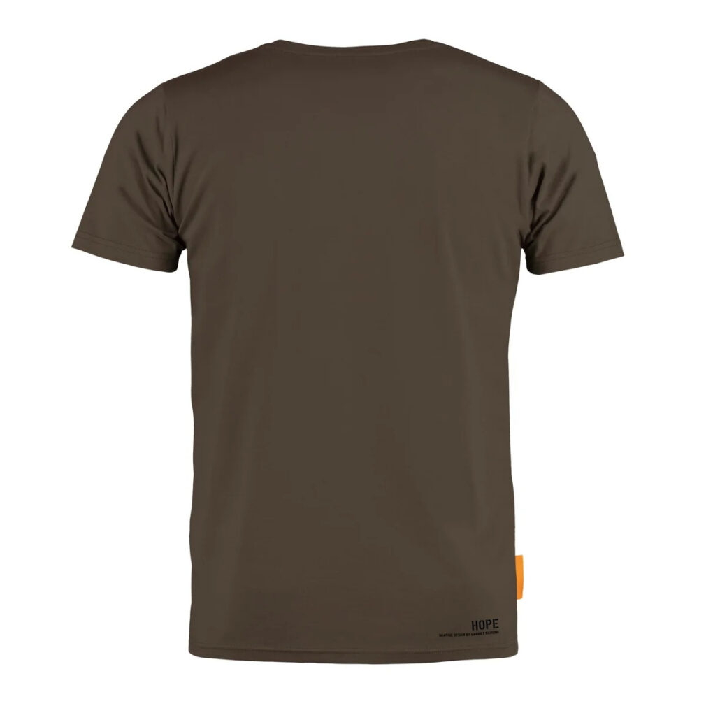 Okimono, T-shirt Heren, Bruin, Hope