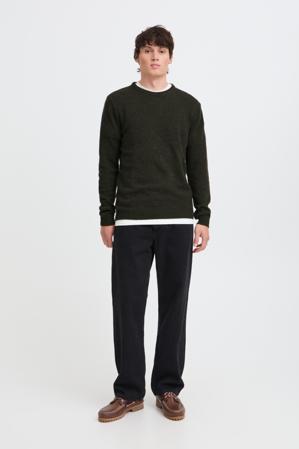 Blend Sweater Wool Mix Donkergroen