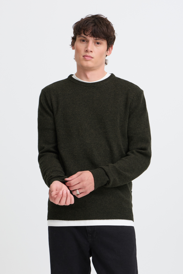 Blend Sweater Wool Mix Donkergroen