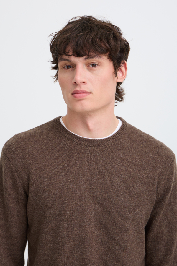 Blend Sweater Wool Mix Taupe
