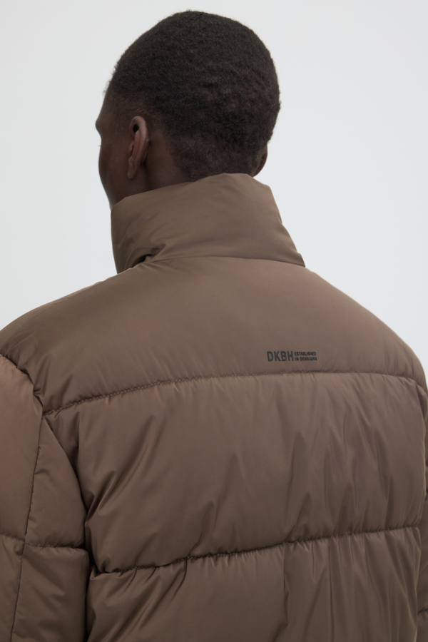 Blend Winterjas Puffer Bruin Grijs Waterafstotend