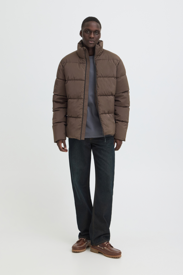 Blend Winterjas Puffer Bruin Grijs Waterafstotend
