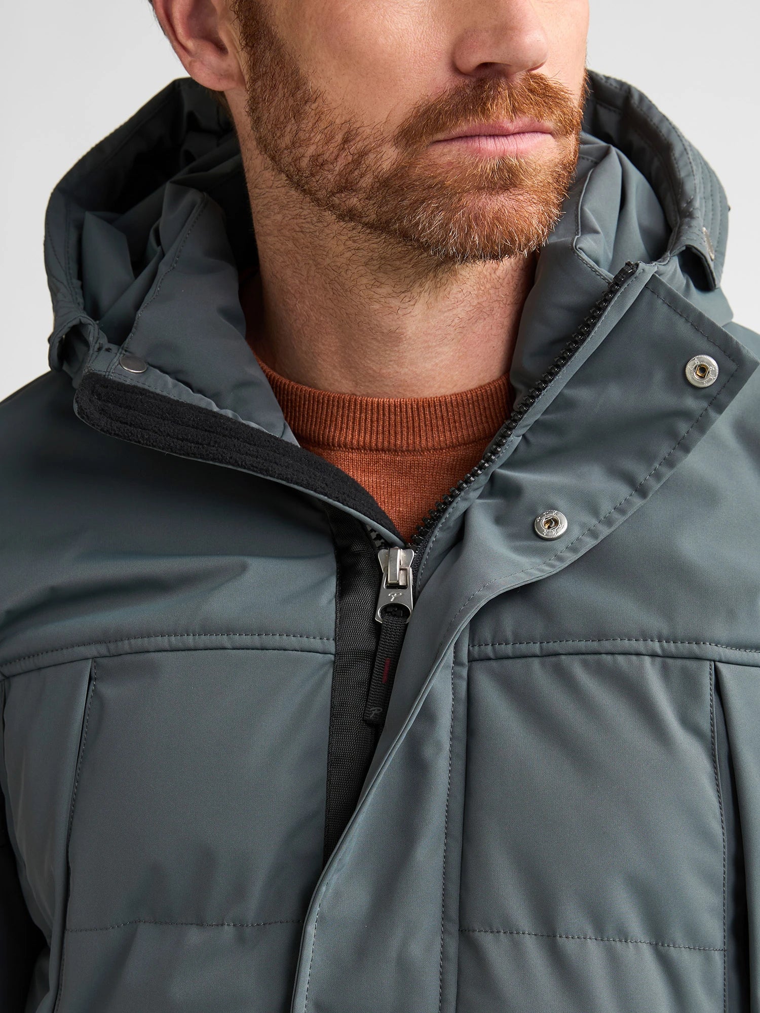 Petrol Winterjas Lang Gewatteerd Steel Green