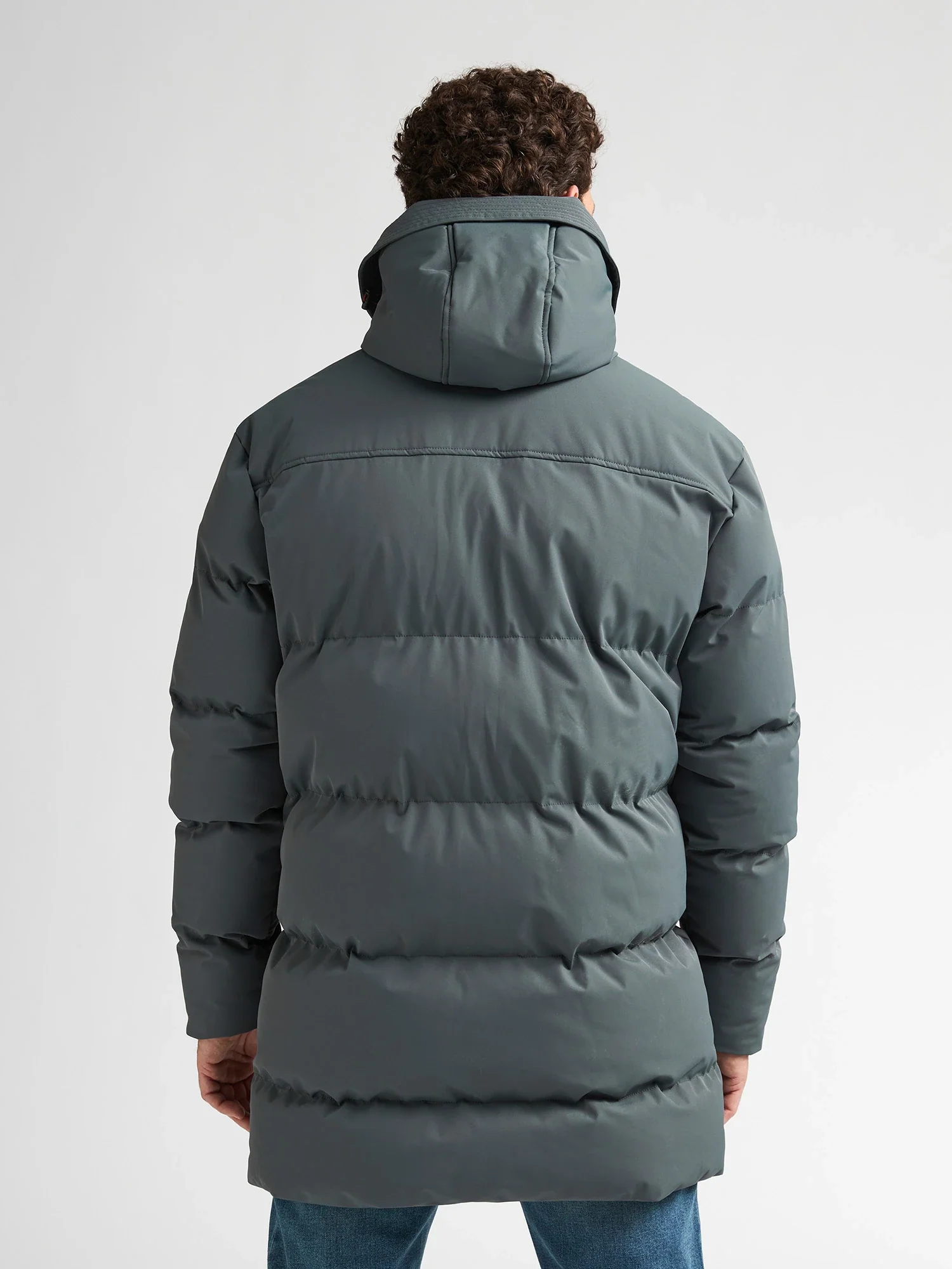Petrol Winterjas Lang Gewatteerd Steel Green
